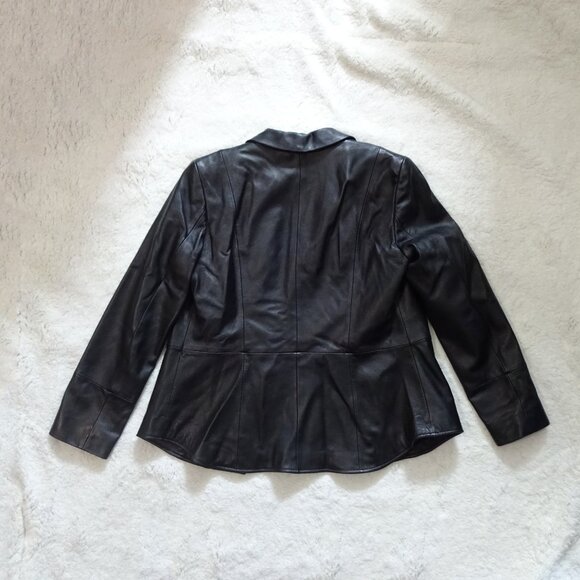 Liz Claiborne black Blazer, 100% Leather, size M - Picture 10 of 13
